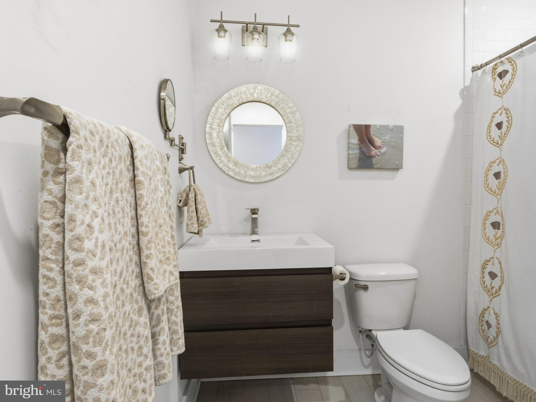 1404 Olive Street Baltimore, MD 21230 - Photo 20 of 38 a bathroom with a sink a toilet and a mirror