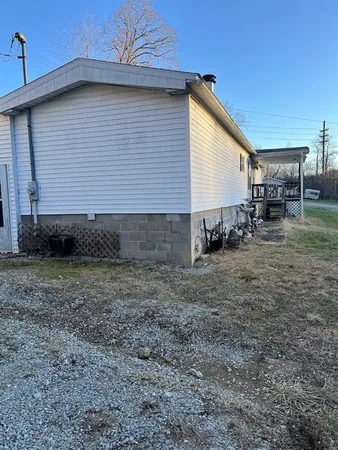 a backyard of a house