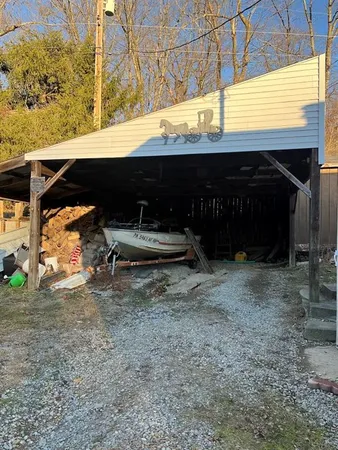 a view of a car garage