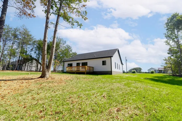 a house view with a garden space