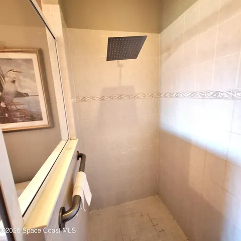 a bathroom with a window