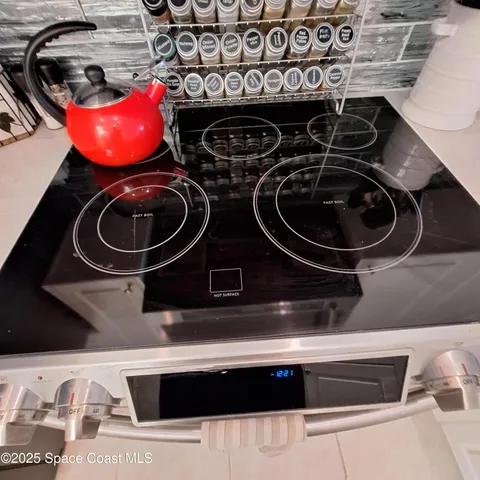 a close view of stove