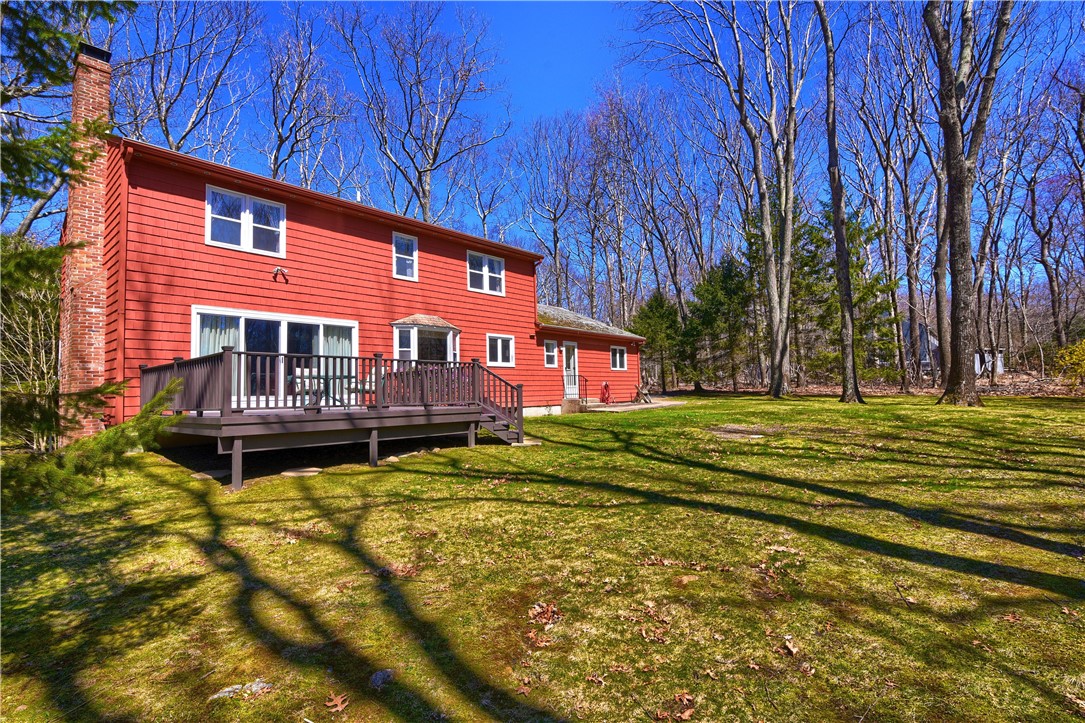 116 Lantern Lane Exeter, RI 02822 - Photo 5 of 48 Rear of house with overized mahogany deck