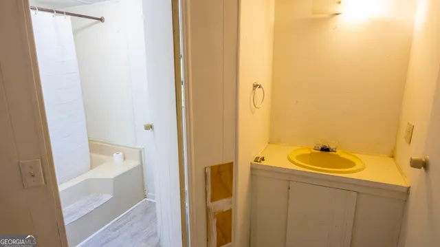 a view of outdoor with green trees