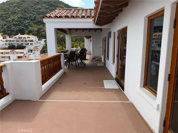a view of a balcony