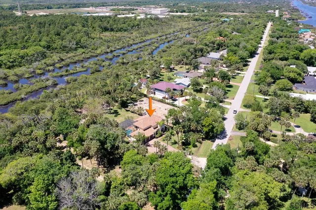a view of a lake with a terrace