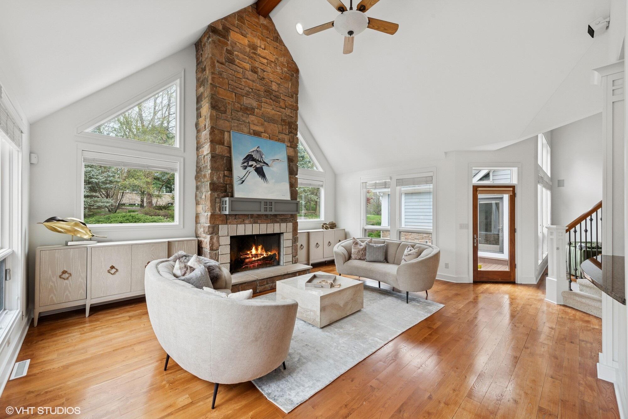 2252 Marrell Hill Road Valparaiso, IN 46385 - Photo 8 of 49 a living room with furniture and a fireplace