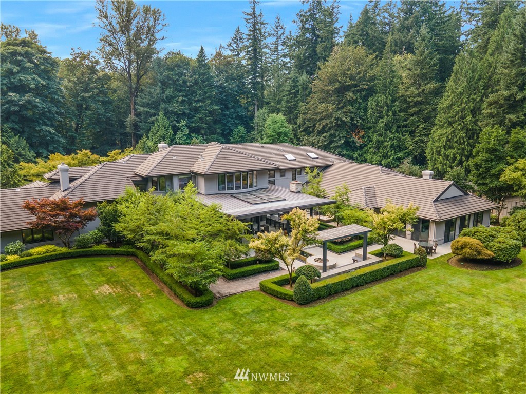 26630 Southeast Issaquah-Fall City Road Issaquah, WA 98029 - Photo 40 of 40 an aerial view of a house with swimming pool patio and outdoor seating