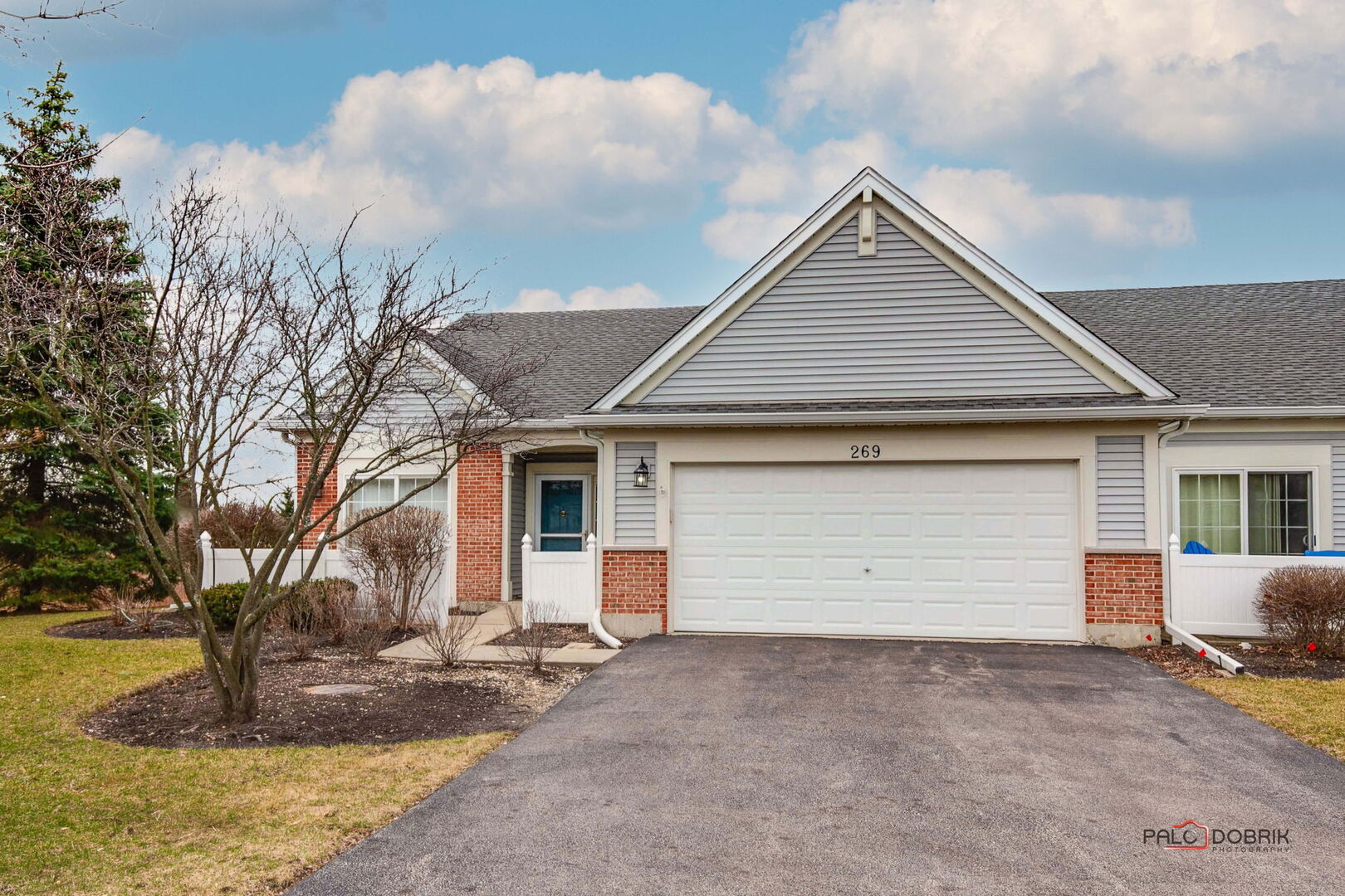 a front view of house with yard