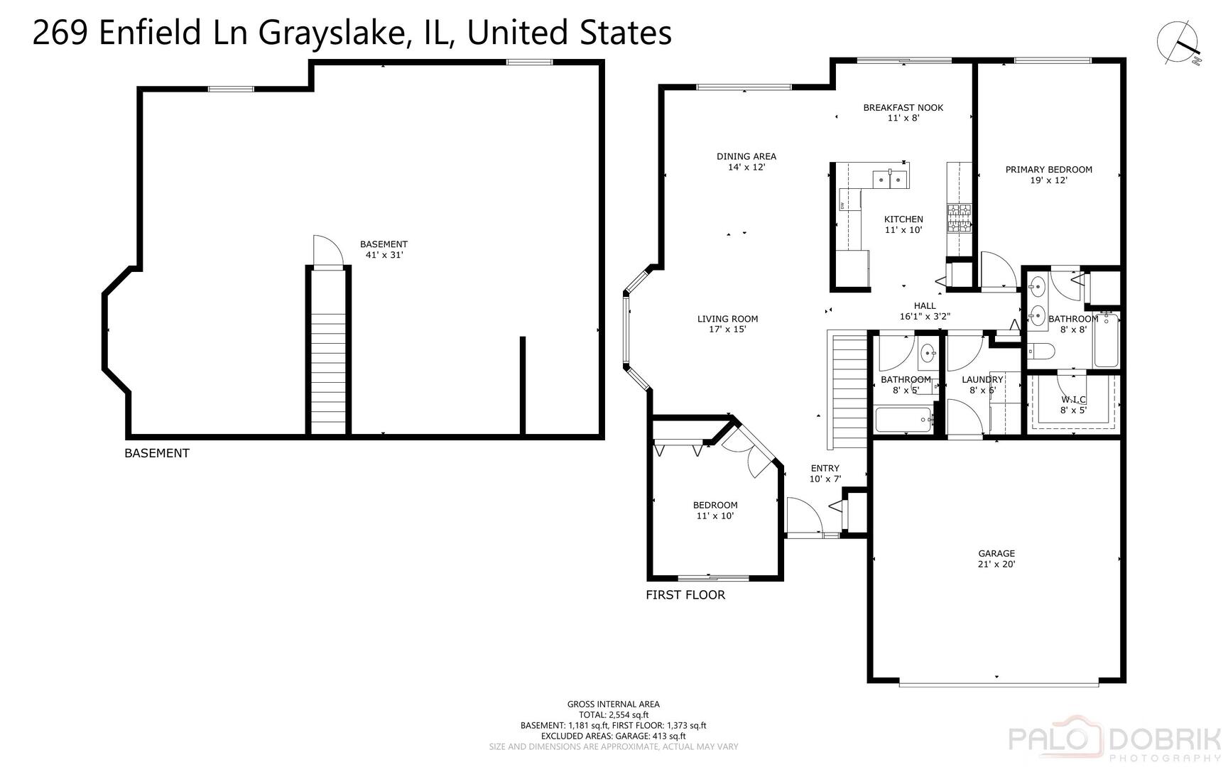 269 Enfield Lane Grayslake, IL 60030 - Photo 44 of 45 a picture of a floor plan