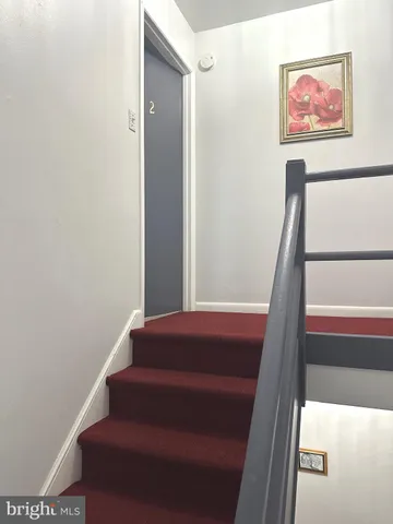 a view of hallway with stairs