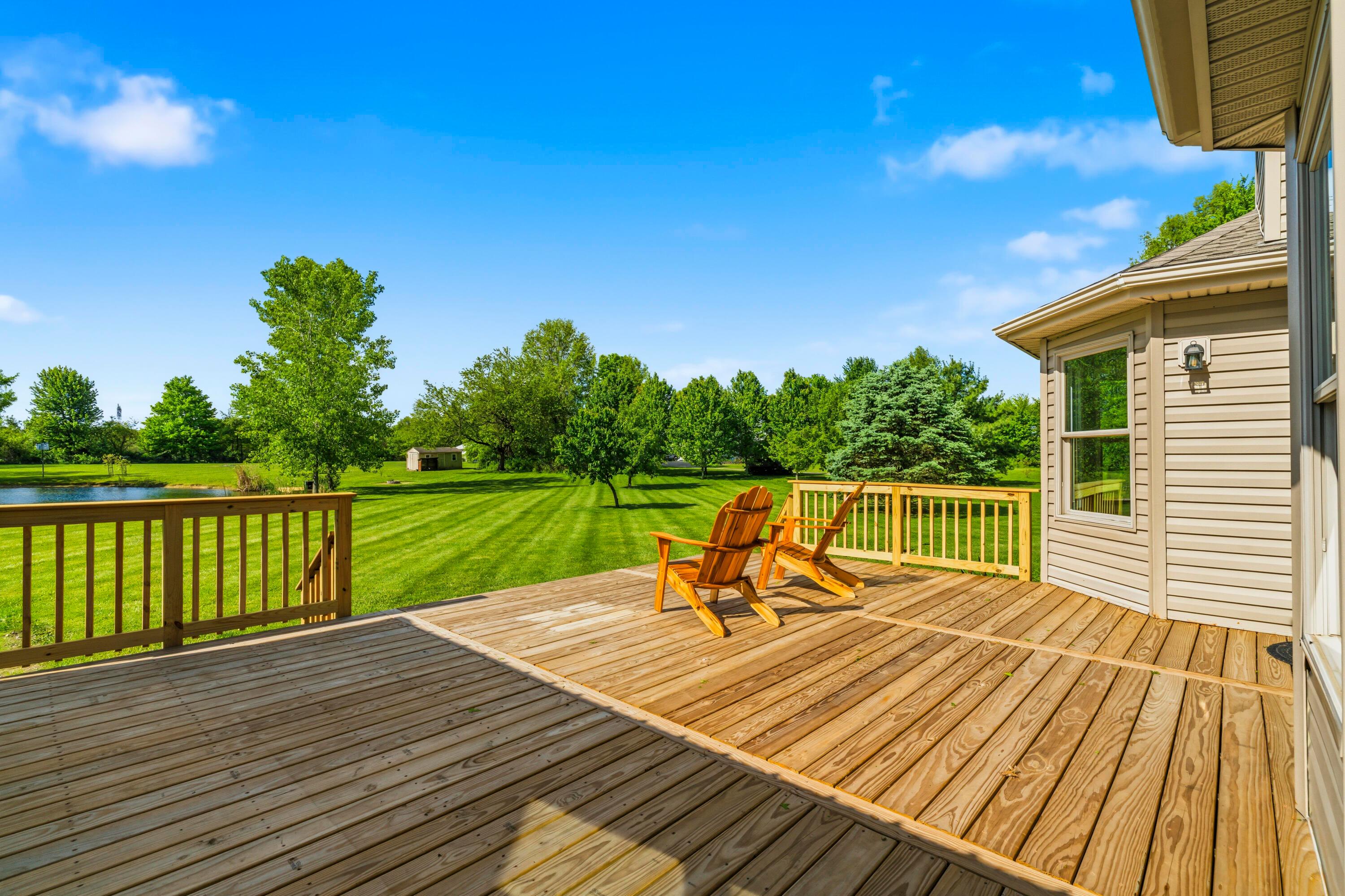 8507 Benner Road Johnstown, OH 43031 - Photo 46 of 69 NEW Deck in Fall of 2025 with metal roof gazebo, overlooking the acreage and pond!