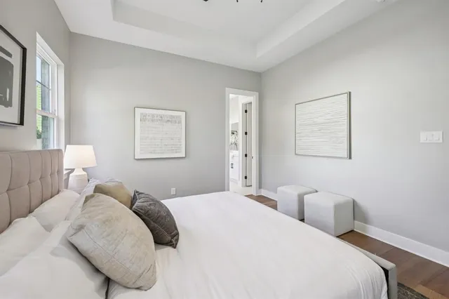 a utility room with cabinets