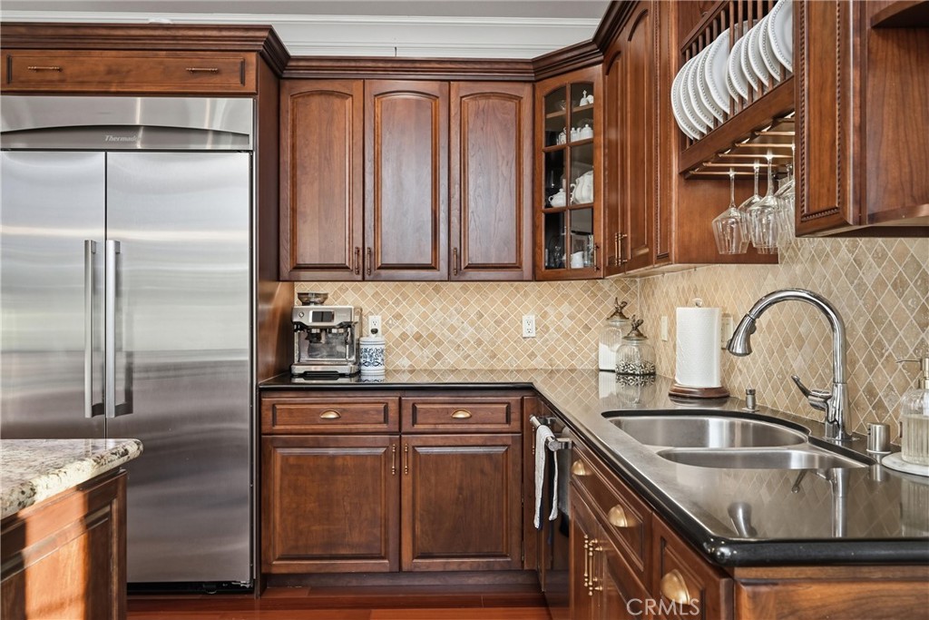 18750 Fernwood Road Hidden Valley Lake, CA 95467 - Photo 23 of 53 a kitchen with stainless steel appliances granite countertop a sink and a refrigerator