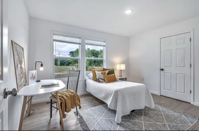 a view of outdoor space and green space