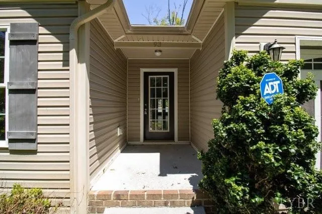 a view of a door of the house