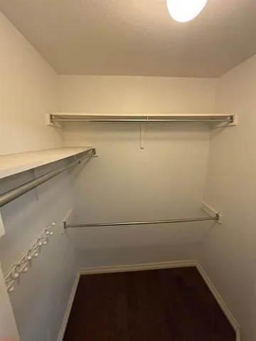 a view of small space with racks on the wall
