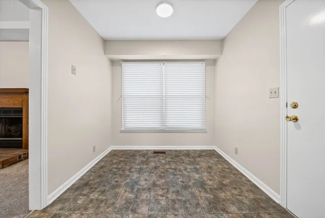 an empty room with a window