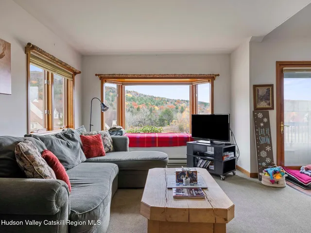 a living room with furniture and a couch