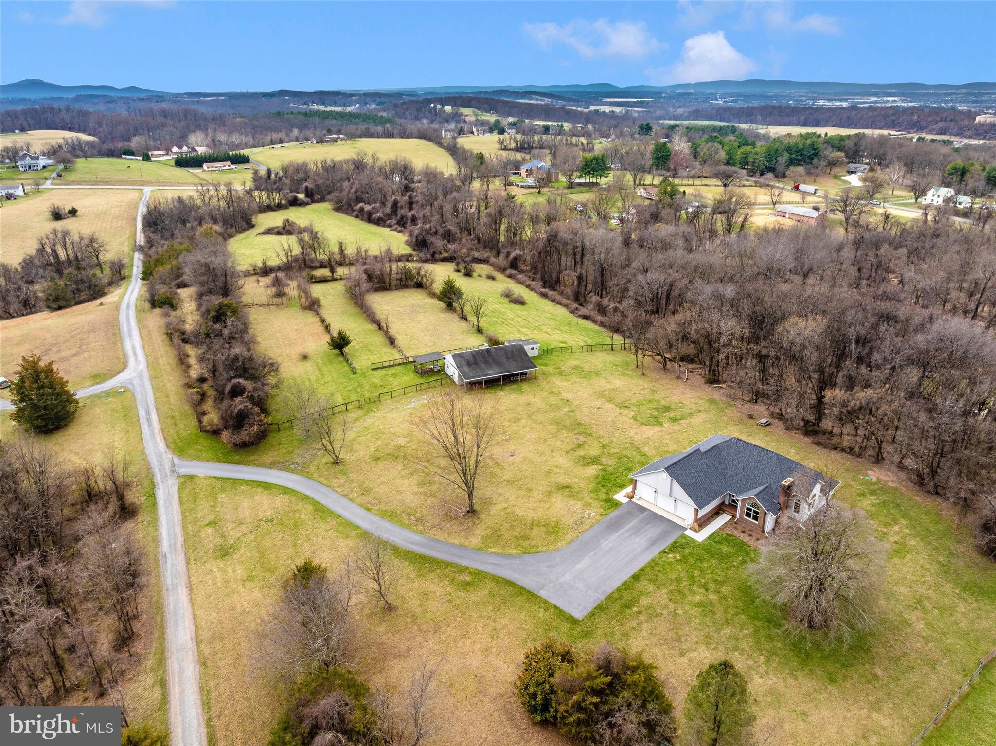 8708 Reichs Ford Road Frederick, MD 21704 - Photo 55 of 88 Aerial House, Barn & Paddocks
