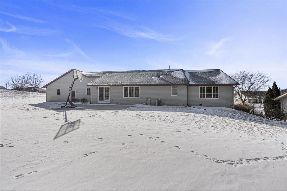 612 Bobolink Lane Cascade, WI 53011 - Photo 50 of 65 Winter Scene Back of the Home