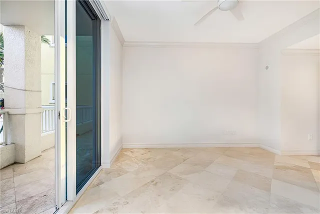 an empty room with entrance