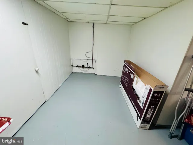 a view of a room with storage