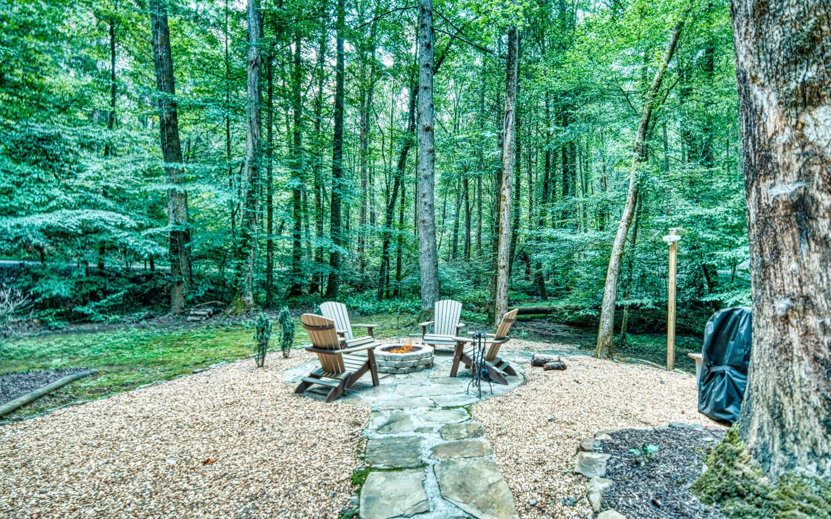 889 Joann Sisson Road Blue Ridge, GA 30513 - Photo 32 of 41 a garden view with a seating space