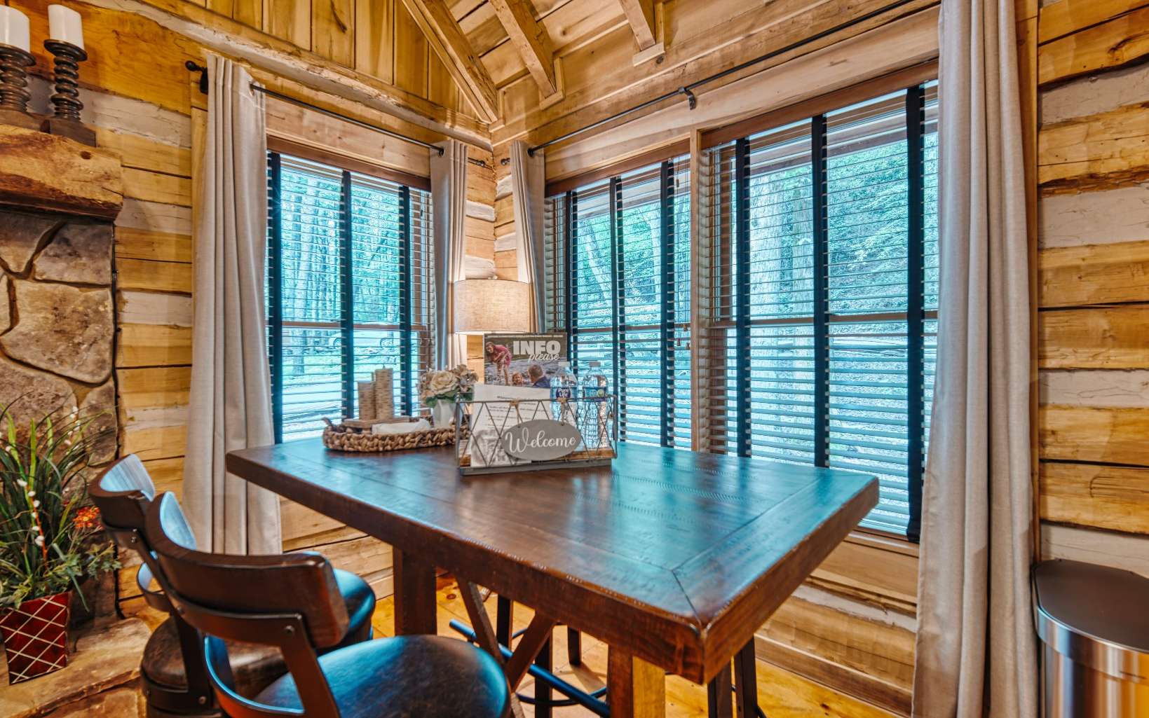 889 Joann Sisson Road Blue Ridge, GA 30513 - Photo 6 of 41 a view of a dining room with furniture window and outside view