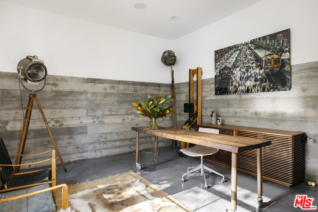 461 West Rustic Road Santa Monica, CA 90402 - Photo 14 of 31 a view of workspace with wooden floor