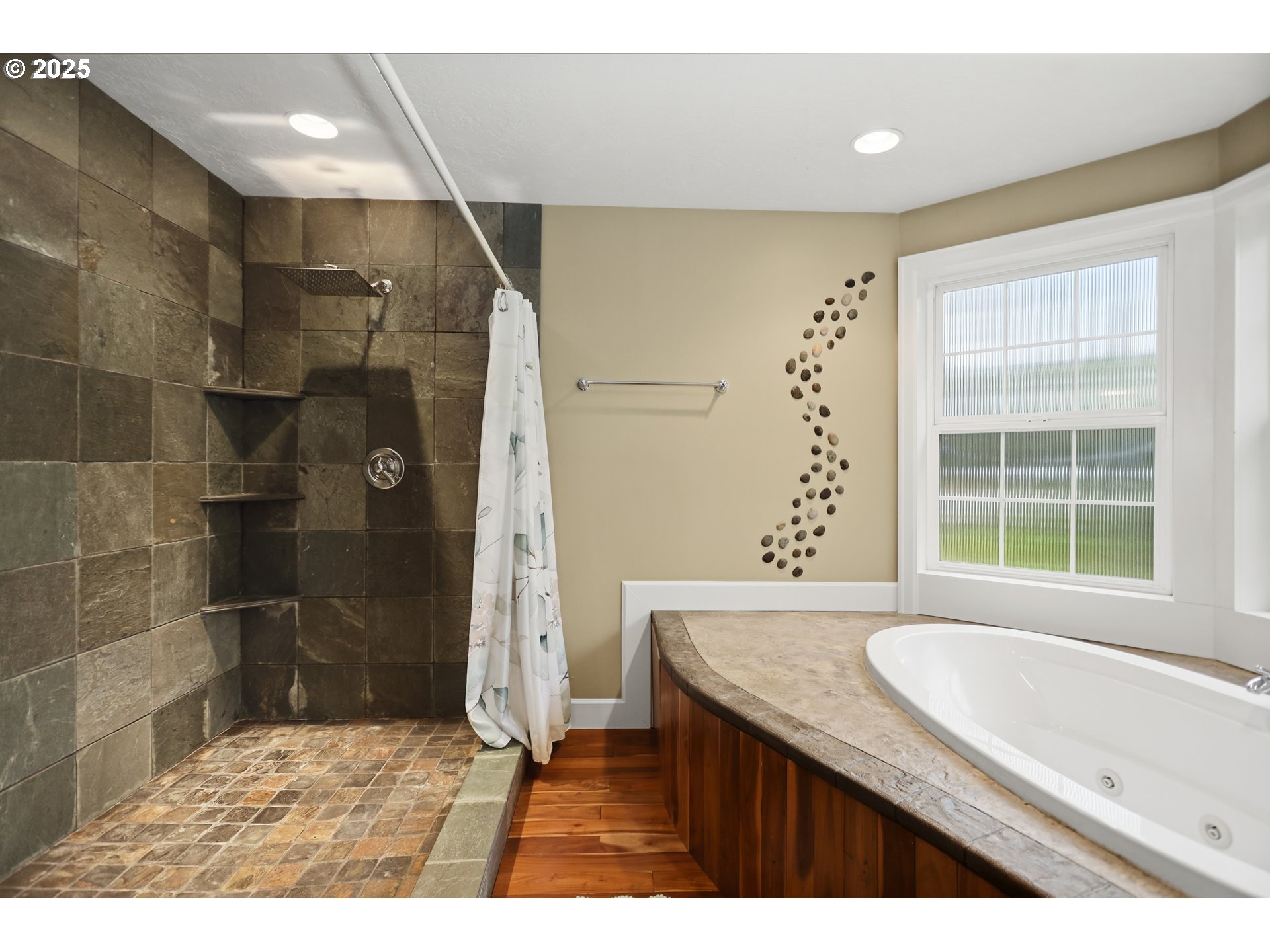 602 Frankton Road Hood River, OR 97031 - Photo 35 of 47 a bathroom with a granite countertop sink a toilet and shower