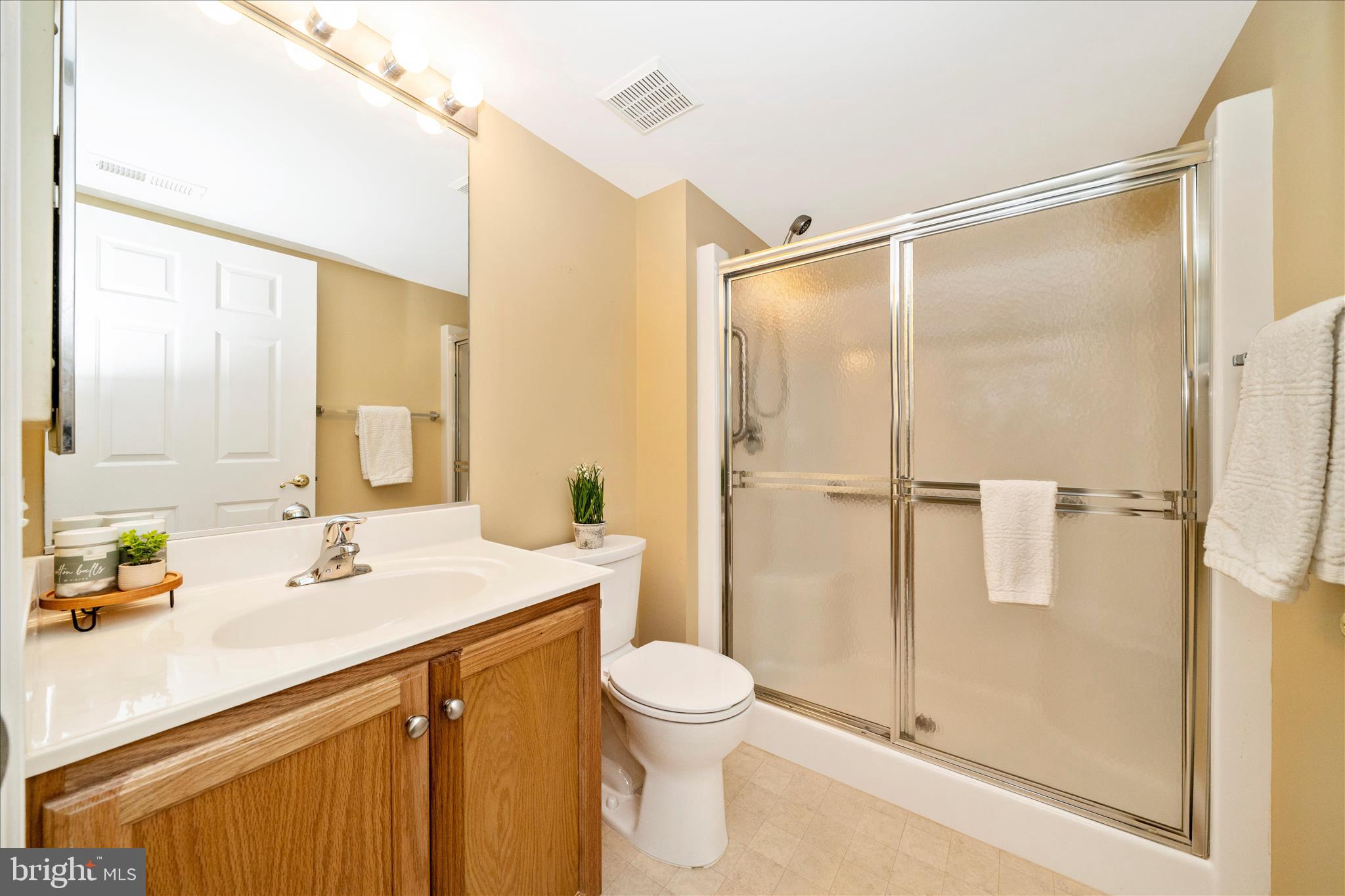 908 Roller Coaster Court Mount Airy, MD 21771 - Photo 26 of 69 a bathroom with a sink toilet double vanity and shower