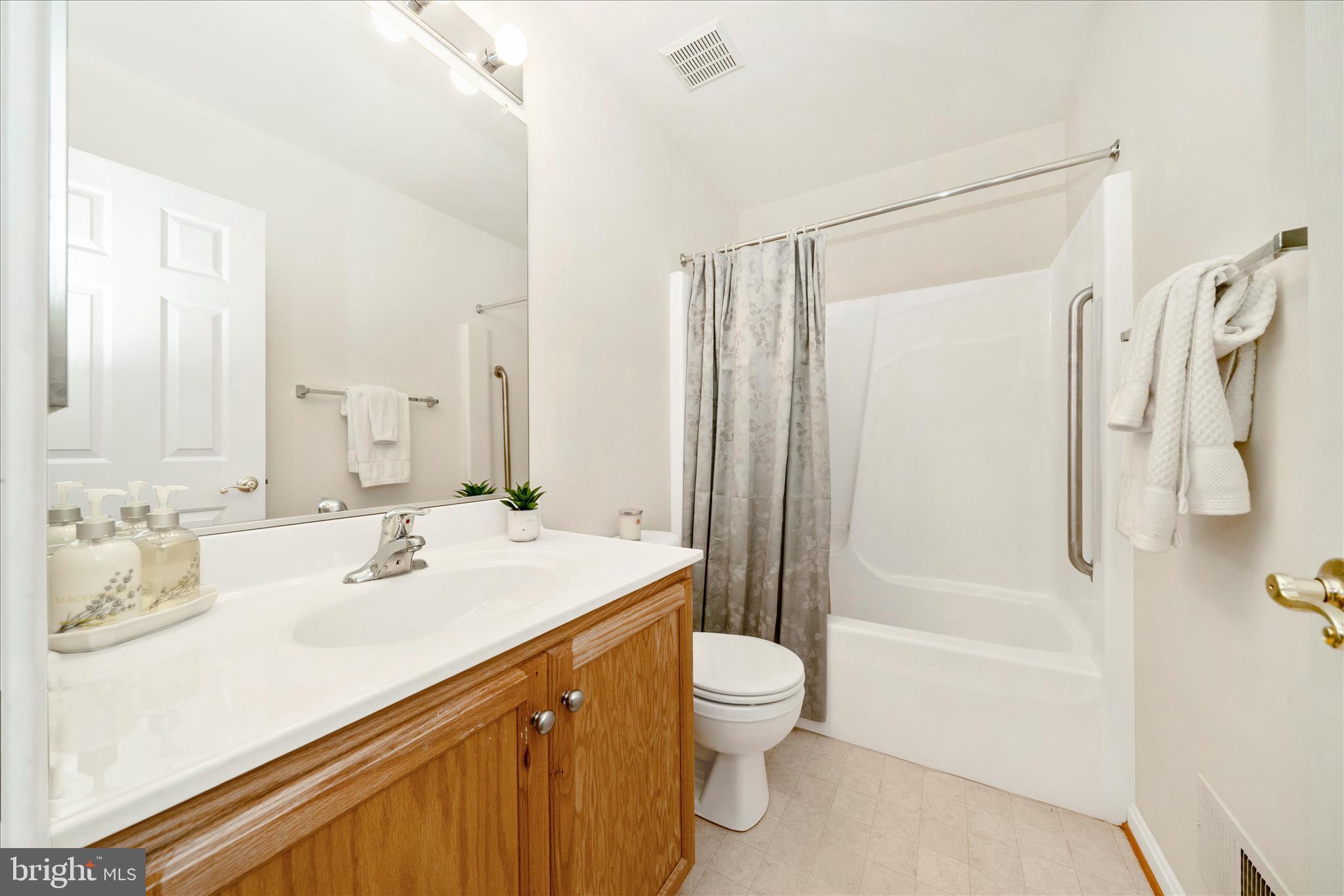 908 Roller Coaster Court Mount Airy, MD 21771 - Photo 37 of 69 a bathroom with a sink a toilet and shower