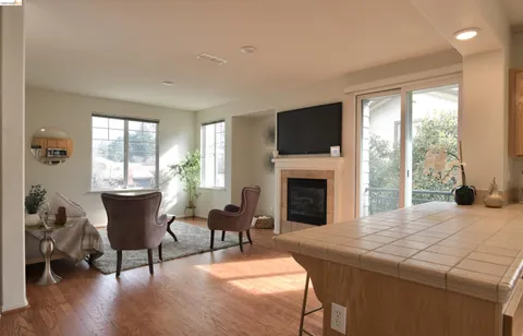 a view of a livingroom with furniture window and wooden floor