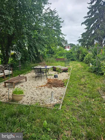 a view of a lake with a yard