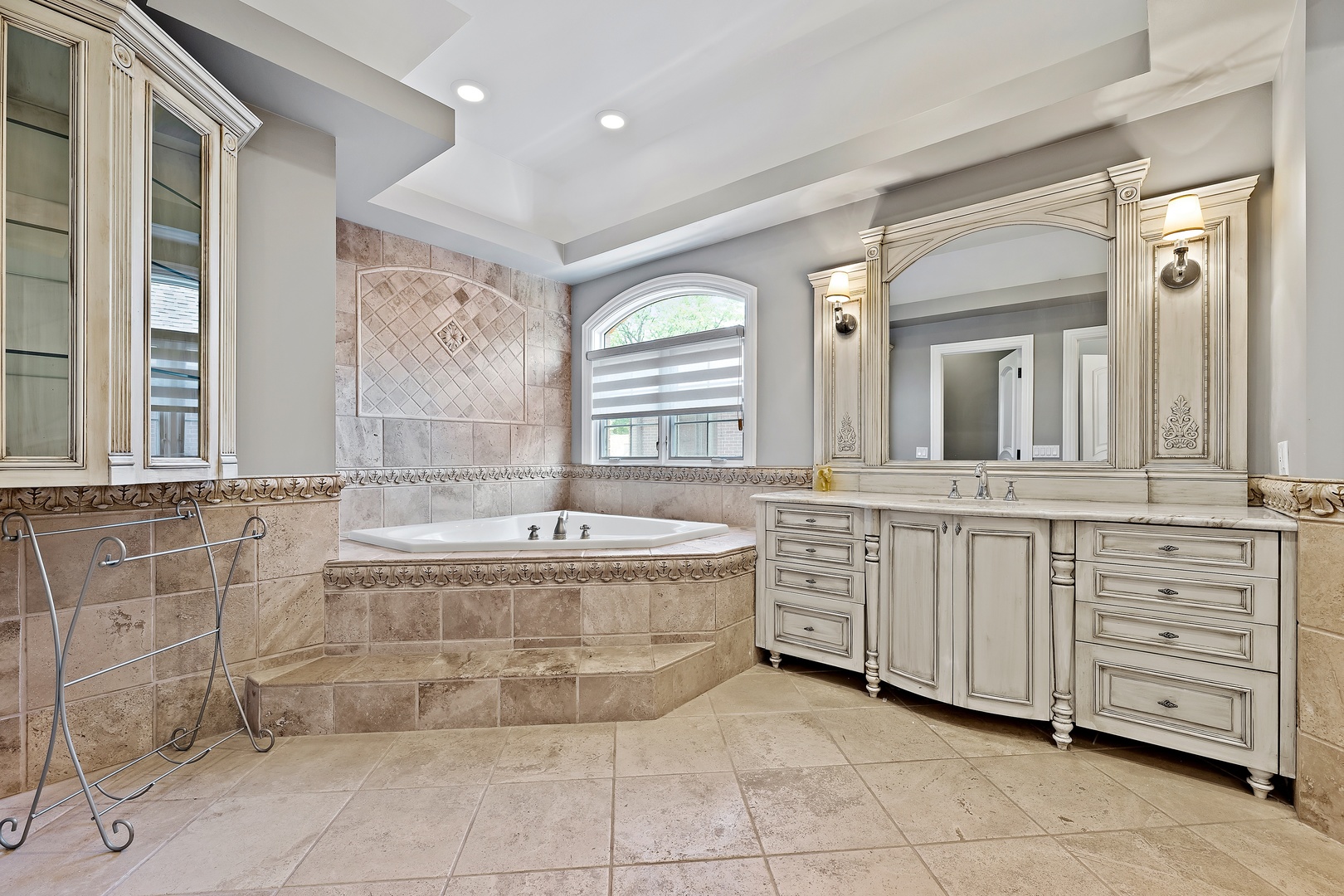 3151 Keystone Road Northbrook, IL 60062 - Photo 20 of 48 a bathroom with a granite countertop sink toilet and shower