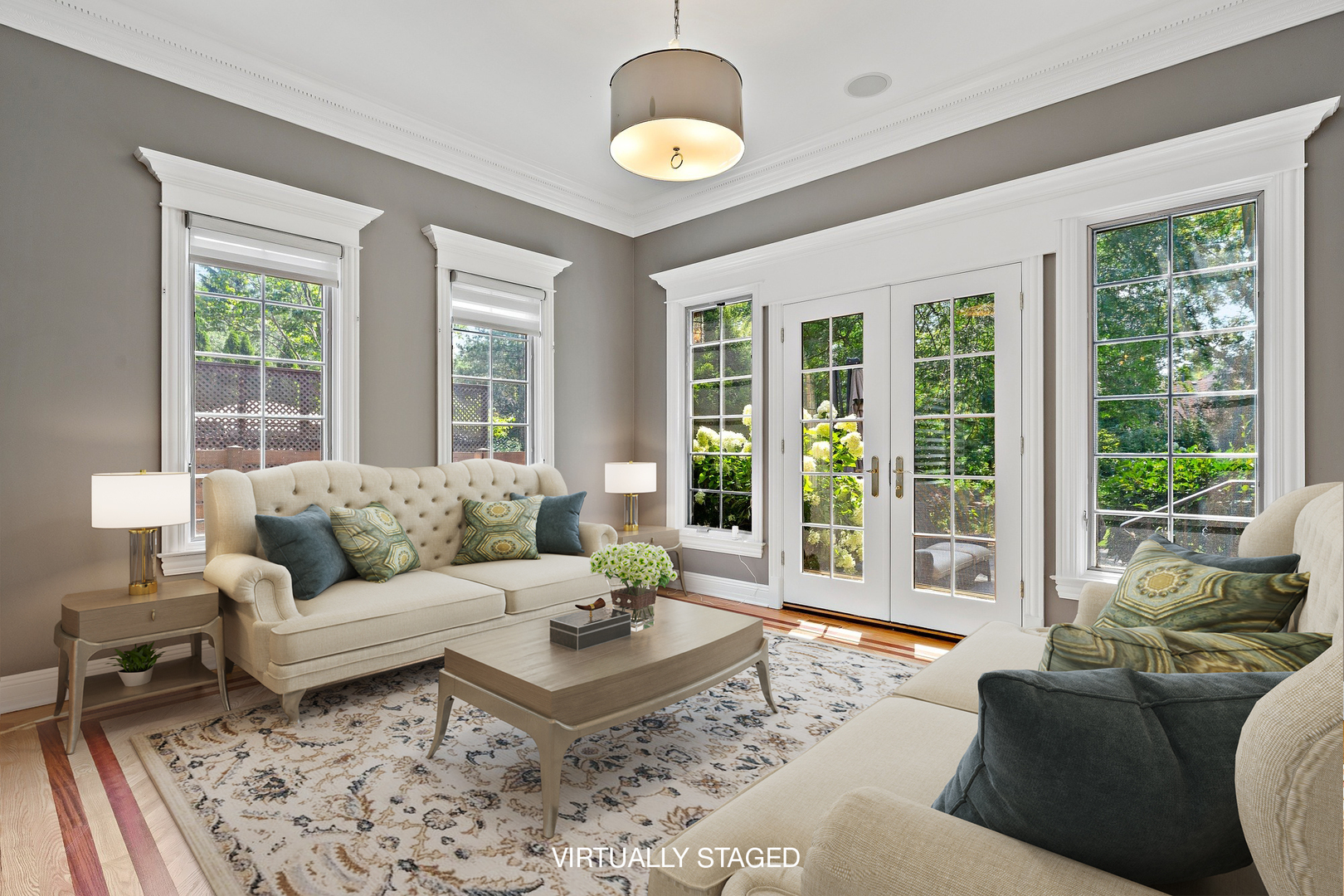 3151 Keystone Road Northbrook, IL 60062 - Photo 5 of 48 a living room with furniture potted plant and a large window