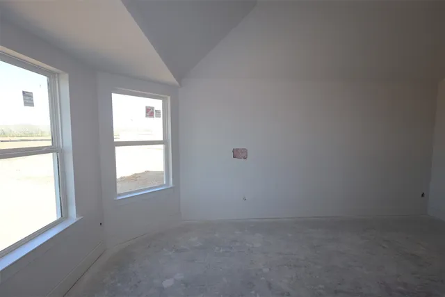 an empty room with a window