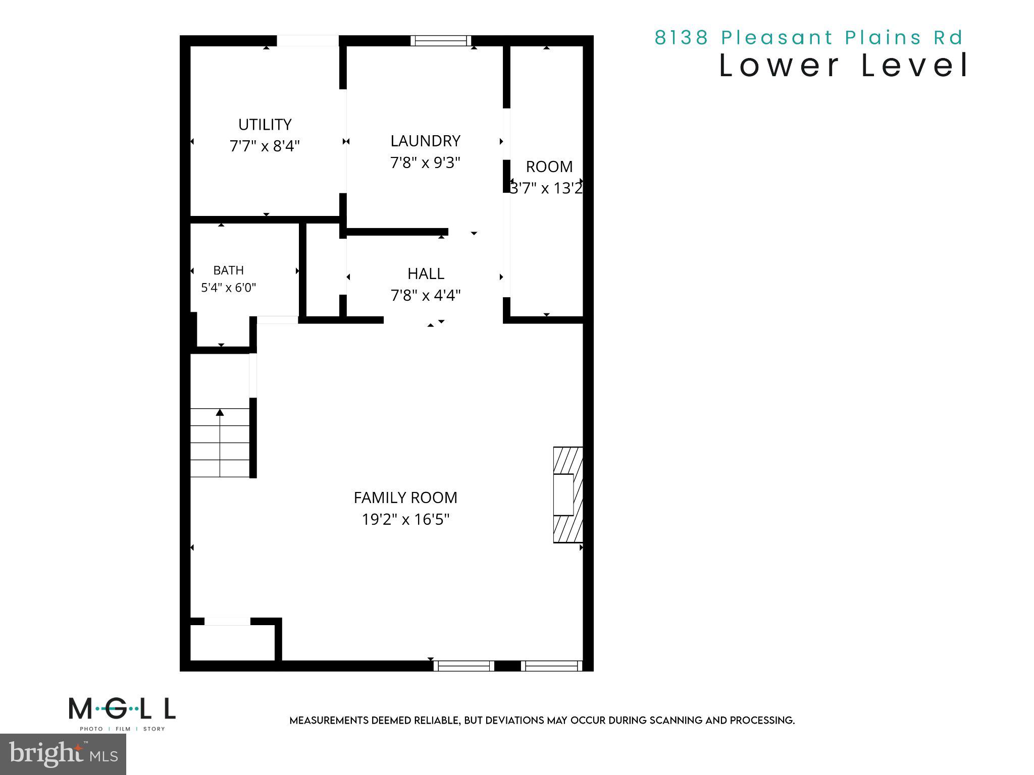 8138 Pleasant Plains Road Baltimore, MD 21286 - Photo 32 of 32 Lower Level Floor Plan