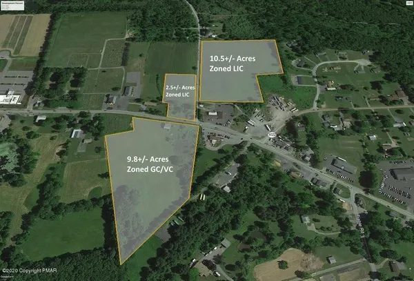 an aerial view of a sign of a park
