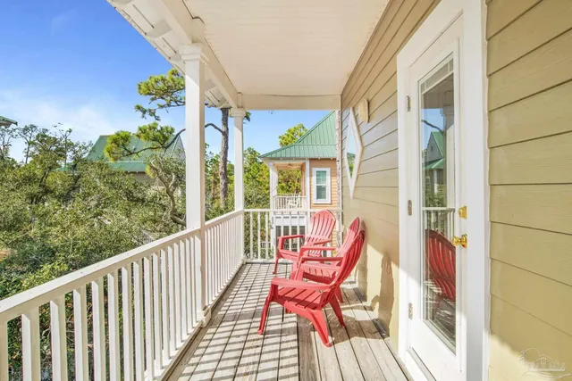 a view of a two chair in the balcony