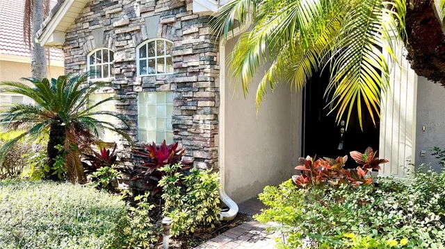 a plant that is in front of a building