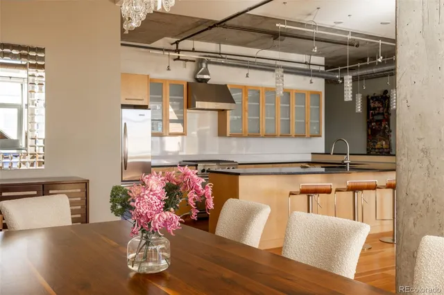 a kitchen with granite countertop lots of counter top space
