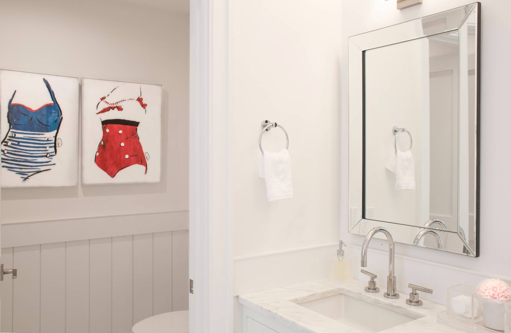 12 Sellentin Way Bridgehampton, NY 11932 - Photo 24 of 49 a bathroom with a sink and a mirror