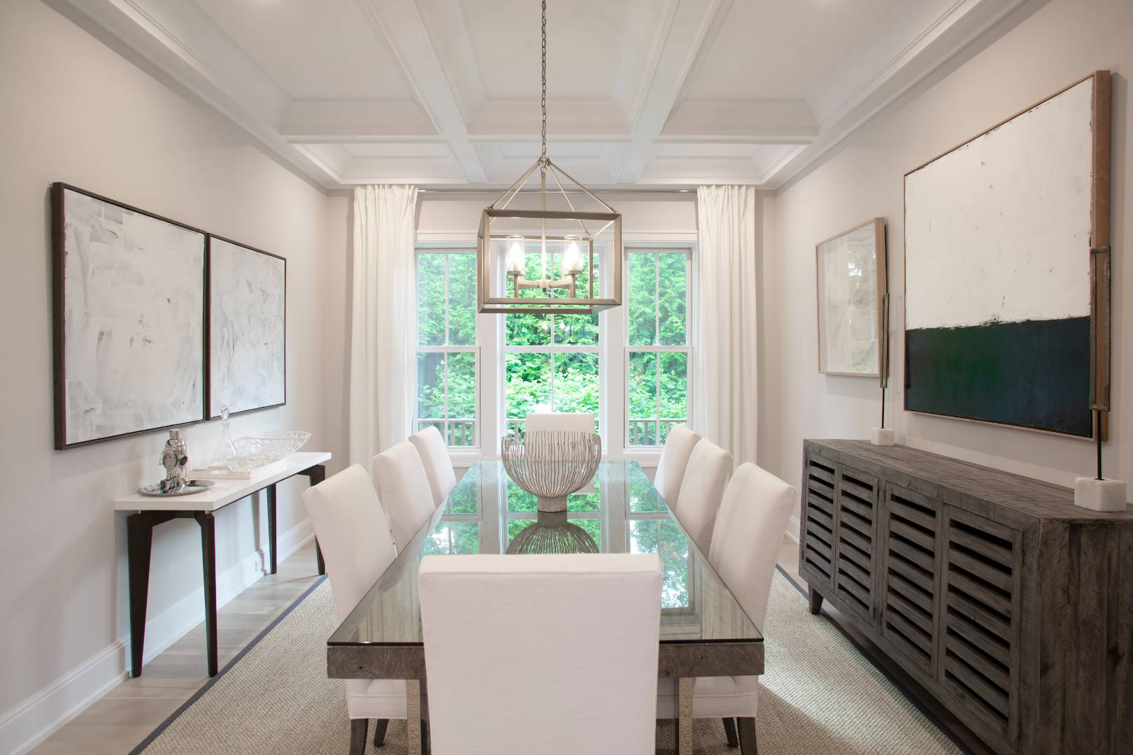 12 Sellentin Way Bridgehampton, NY 11932 - Photo 48 of 49 a living room with furniture a flat screen tv and floor to ceiling window