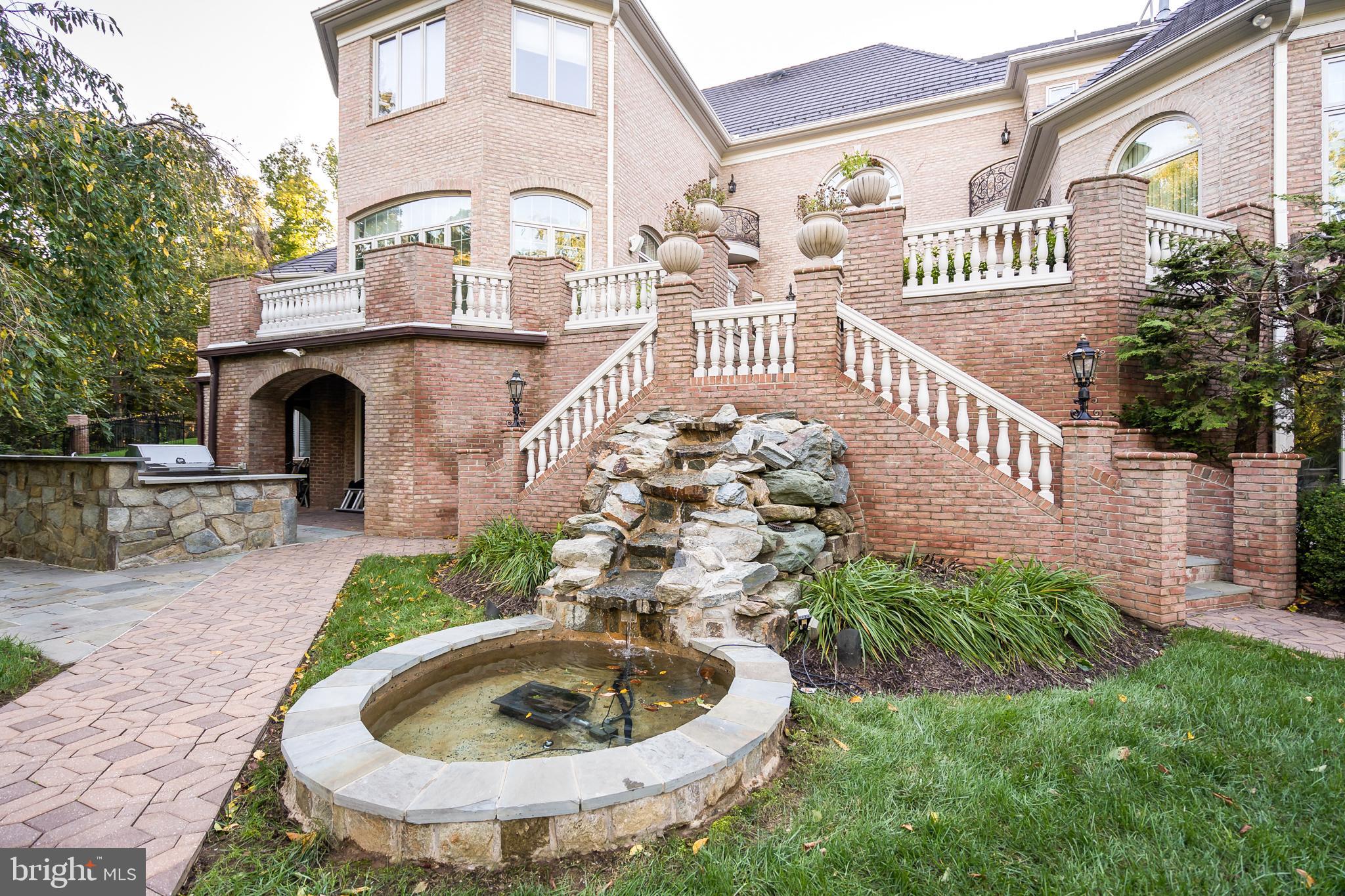 9333 Belle Terre Way Potomac, MD 20854 - Photo 108 of 111 Exterior Rear with Water Feature