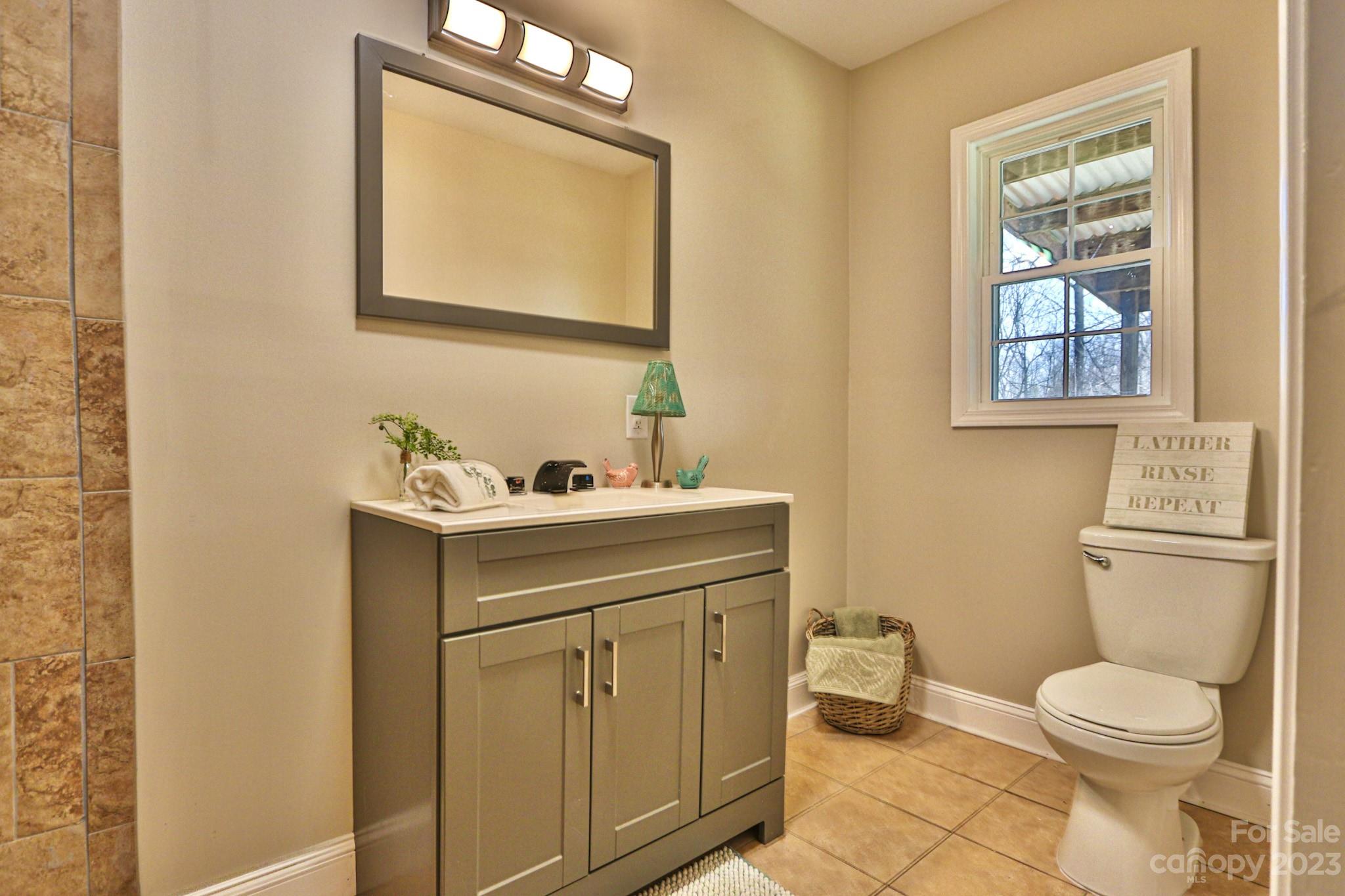 219 Harris Avenue Elkin, NC 28621 - Photo 18 of 48 a bathroom with a toilet sink and mirror