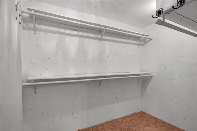 a close view of closet