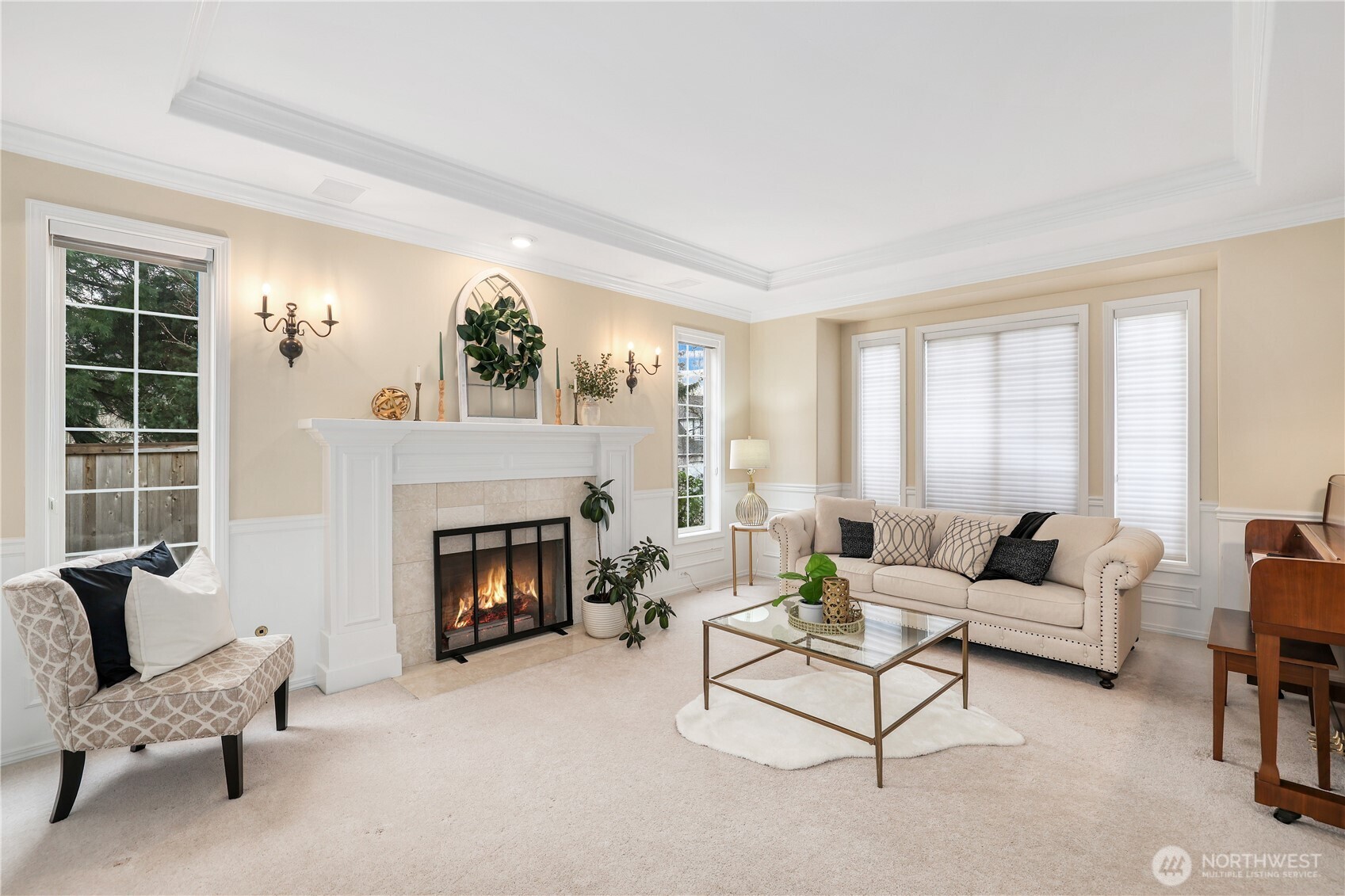 423 Southwest 348th Court Federal Way, WA 98023 - Photo 6 of 39 a living room with furniture and a fireplace