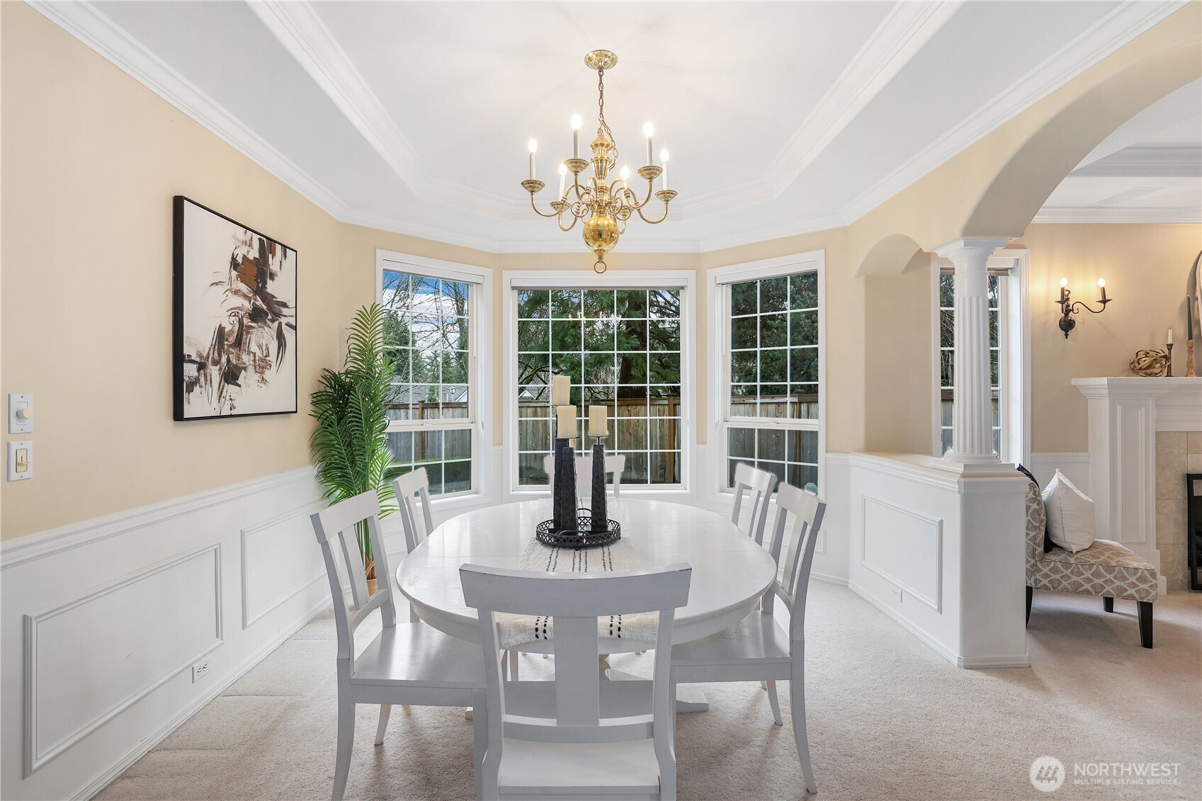 423 Southwest 348th Court Federal Way, WA 98023 - Photo 8 of 39 a dining room with furniture a chandelier and window